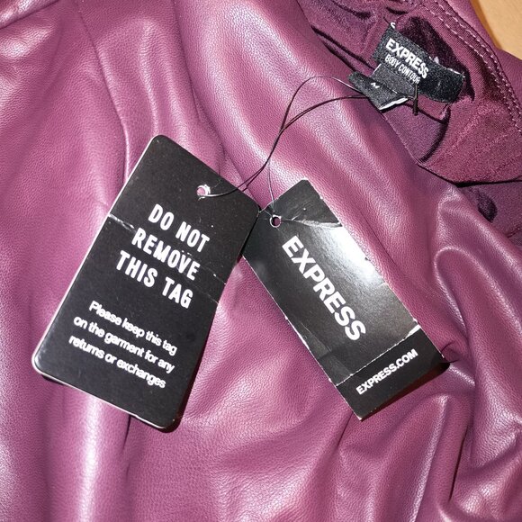 Express Burgundy Sleeveless Bodysuit - Picture 7 of 9